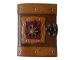 Genuine Handmade Pendant Compass Leather Journal Customized Notebook Unlined Paper Notebook & Sketchbook